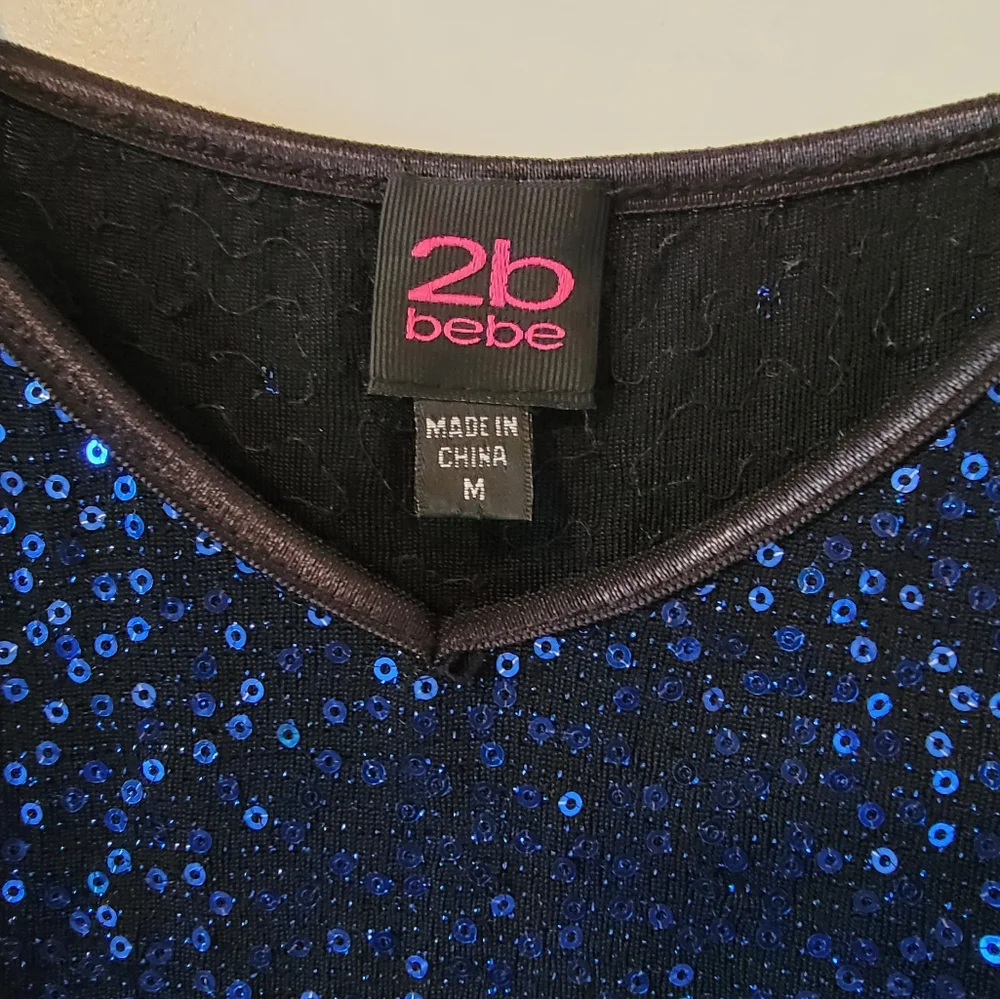 Like New 2b bebe Sequin Tank Top M - Picture 4 of 5